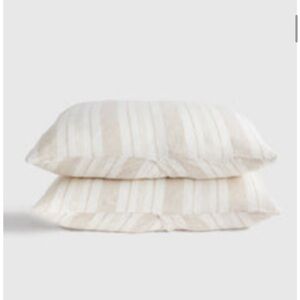 NWOT Quince European Linen Modern Striped Shams (Two)
